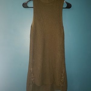 Olive green sweater dress